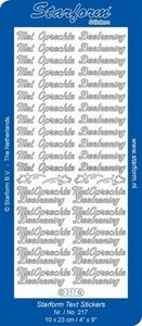 Starform Stickers Text NL: Met Oprechte Deelneming - Gold 