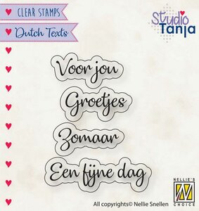 Nellies Choice Clearstempel Tekst (NL) - Voor jou etc.. 