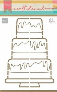 Marianne Design Craft Stencil Party cake by Marleen PS8057 