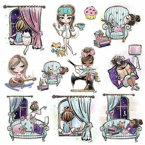 Craft&amp;You Stay at home Sheet of elements to be cut out 12X12