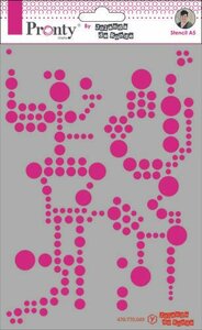 Pronty Mask Pattern background circles A5 by Jolanda