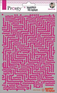 Pronty Mask Pattern stripes A5  by Jolanda