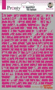 Pronty Mask stencil A5 Bricks by Jolanda