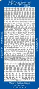 Starform Stickers Alphabet 4: Small letters and numbers - Silver