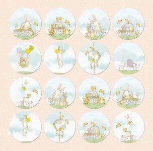 Craft&amp;You Hopping Bunnies Scrapbooking single paper 12&rdquo;x12&rdquo; 