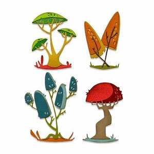 Sizzix Thinlits Die Set - 5PK Funky Toadstools Tim Holtz
