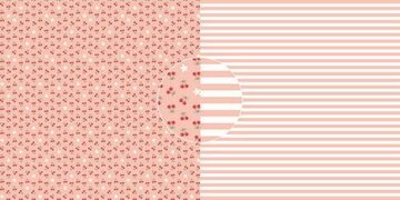 Dini Design Scrappapier 10 vl Kersen - strepen 30,5x30,5cm #4019