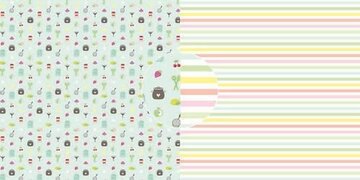 Dini Design Scrappapier Jam - strepen 30,5x30,5cm #4022