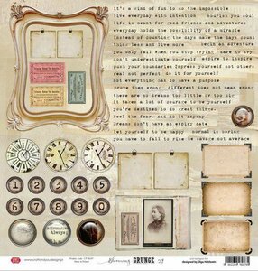 Craft&amp;You Blooming Grunge sheet elements to cut out 12x12 