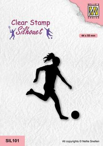 Nellie&lsquo;s Choice Clearstempel - Silhouette - Sport Voetballen 2 SIL101