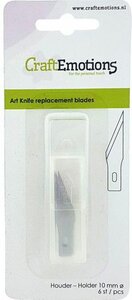 CraftEmotions Reservemesjes voor ontwerpmes 10mm for 860501/1131 - 6 blades 