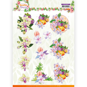 3D cutting sheet - Jeanine's Art - Exotic Flowers - Purple Flowers