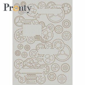 Pronty Grey Chipboard Steampunk labels 492.001.021 A4