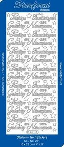Starform Stickers Text NL Christmas: Pr. Feestdagen/ Gelu Gold