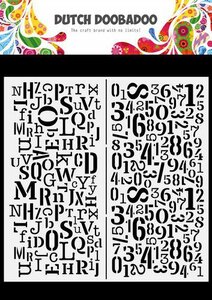 Dutch Doobadoo Mask Art Slimline Letters &amp; Nummers 470.784.094 210x210mm