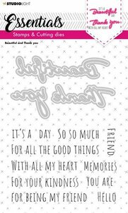 Studio Light Stamps &amp; Cutting Die Essentials nr.39 SL-ES-SCD39 148x191mm