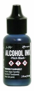 Ranger Alcohol Ink 15 ml - pitch black TIM22138 Tim Holz