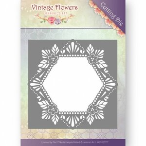 Dies - Jeanine&#039;s Art - Vintage Flowers - Floral Hexagon