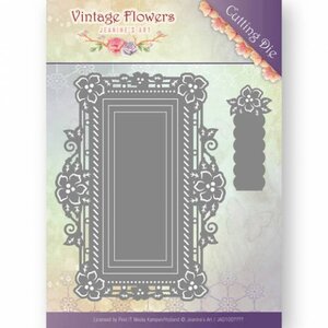 Dies - Jeanine&#039;s Art - Vintage Flowers - Floral Rectangle