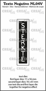 Crealies Texto Negativo Die STERKTE - NL - NL (V) NL04V max. 16x61mm
