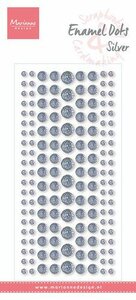 Marianne Design Decoration Enamel dots - Glitter zilver PL4524 10x21cm