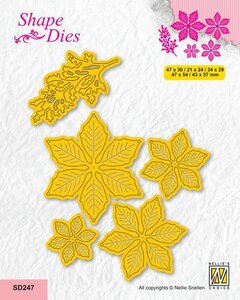 Nellie&lsquo;s Choice Shape Die - Kerstster met tak SD247 47x54mm