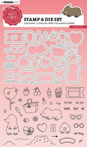 Studio Light Stamp &amp; Cutting Die Sweet Stories nr.53 SL-SS-SCD53 154x223mm
