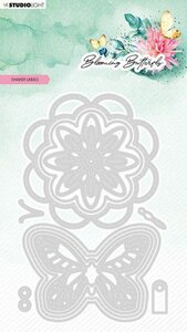 Studio Light Cutting Die Blooming Butterfly nr.482 SL-BB-CD482 93x143mm