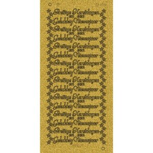 Card Deco Pearl Sticker Prettige Kerstdagen