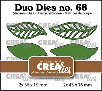 Crealies Duo Dies Blaadjes 19 CLDD68 2x 43 x 16 mm + 2x 36 x 15 mm 