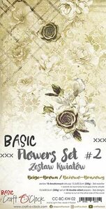Craft OClock Basic Flowers Set 2, Beige-Brown