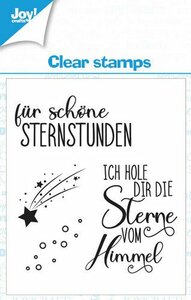 Joy! Crafts Clearstamp 7x7 cm - Sterne-Text DE-1 KreativDsein Design 