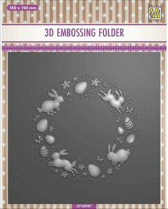 Nellie Choice 3D Embossing Folder Paastakken EF3D067