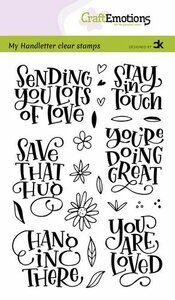 CraftEmotions clearstamps A6 - handletter - Sending you lots of love Carla Kamphuis