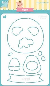 Joy! Crafts Polybesa stencil - Jocelijne - Varkentje Piggy 6002/0895 