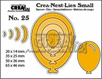 Crealies Crea-nest-Lies Small Ballonnen met stippen (4x) CNLS25 