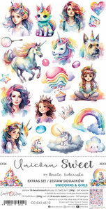 Craft O Clock Extras Set Unicorn Sweet 15x30 cm Unicorns &amp; Girls