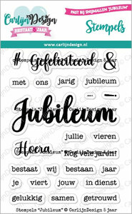 CarlijnDesign Clear stamp Jubileum