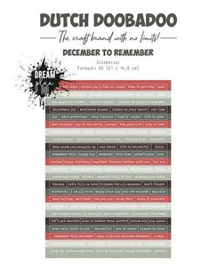 Dutch Doobadoo Dutch Sticker Art A5 December to remember (EN) 491.200.028