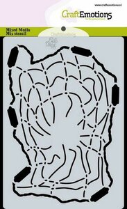 CraftEmotions Mask stencil Ocean kapot visnet A6 Carla Creaties
