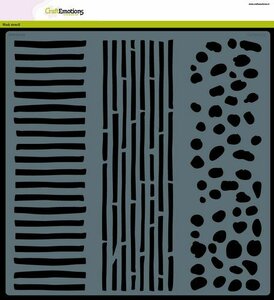 CraftEmotions Mask stencil dots, strepen en stroken 30x30cm