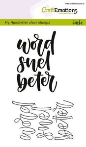 CraftEmotions clearstamps A6 - handletter - word snel beter (NL) Carla Kamphuis