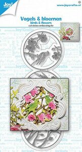 Joy! Crafts Snij-debos-embosstansmal - vogels en Bloemen 6002/1615 