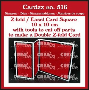 Crealies Cardzz (Double) Z-fold / Easel card 10 x 10 cm CLCZ516 10x10cm