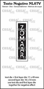 Crealies Texto Negativo ZOMAAR (V) - (NL) NL07V 16x54mm&nbsp;