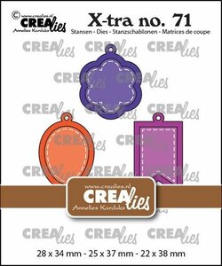 Crealies Xtra Charms set C CLXtra71 28x34mm - 22x38mm