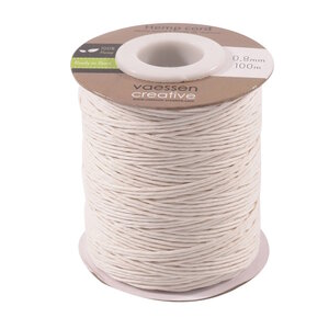 Vaessen Creative &bull; Henneptouw Wit 0,8mmx100m