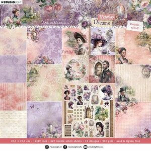 Studio Light Designer Paper Pad DS scrapbooking Vict. Dreams nr.138 JMA-VD-DPP138 305x305x3mm