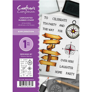 Crafter&#039;s Companion A6 unmounted rubberen stempel - Exploration