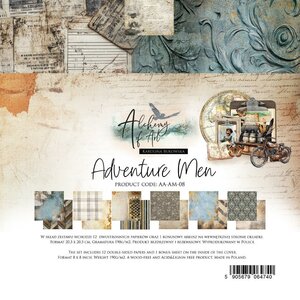 Art Alchemy Paper Collection Set 20,3x20,3 cm Adventure Men AA-AM-08